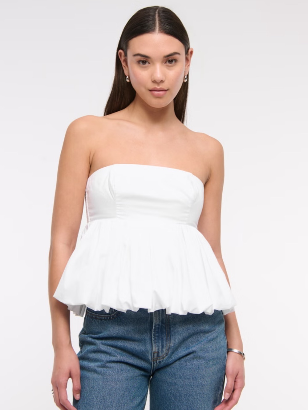 Y2K Abercrombie & Fitch White Tube Top